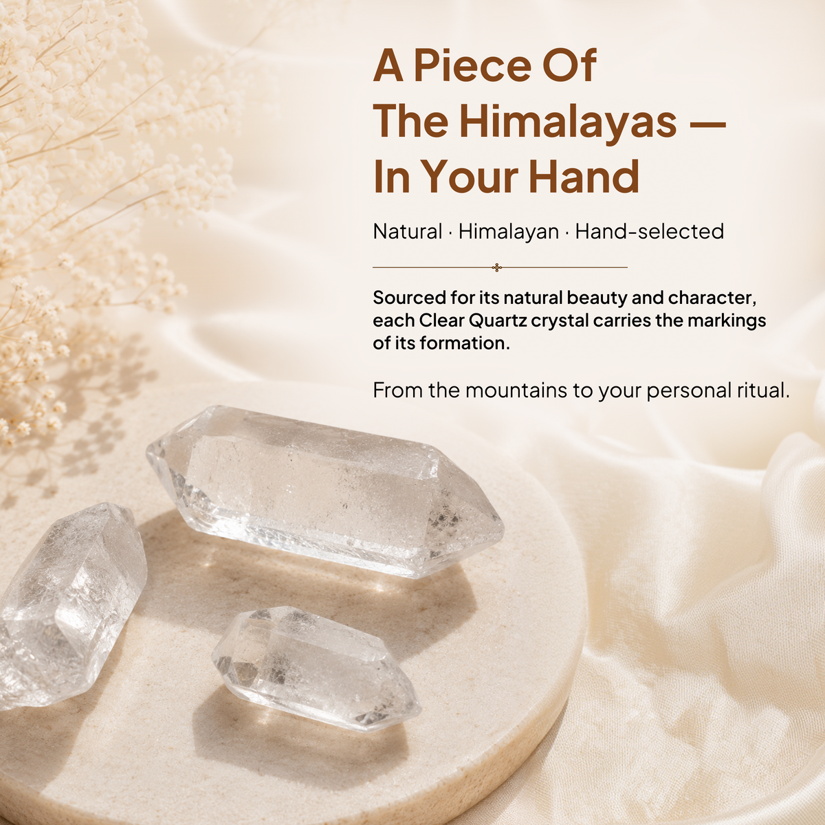 Clear Quartz Crystal - Himalayan Origin