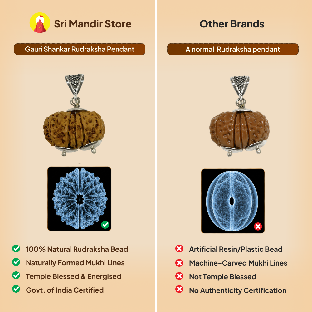 Gauri Shankar Rudraksha Pendant