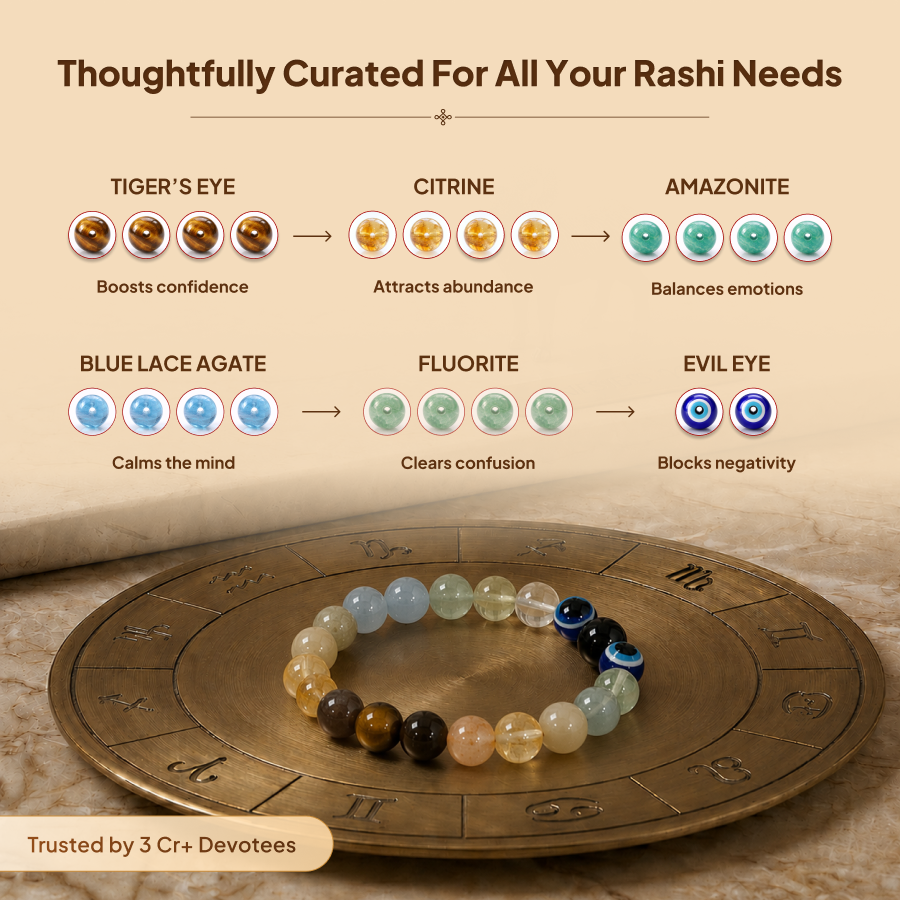 Mithun (Gemini) Rashi Crystal Bracelet