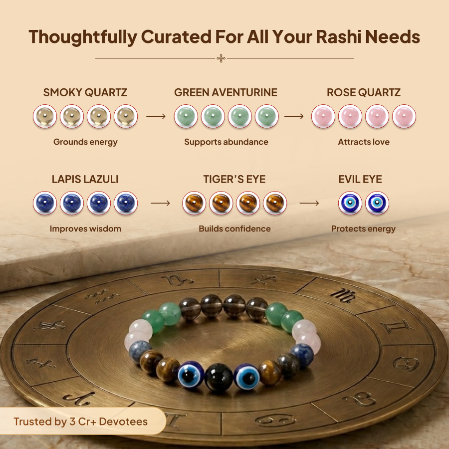 Tula (Libra) Rashi Crystal Bracelet