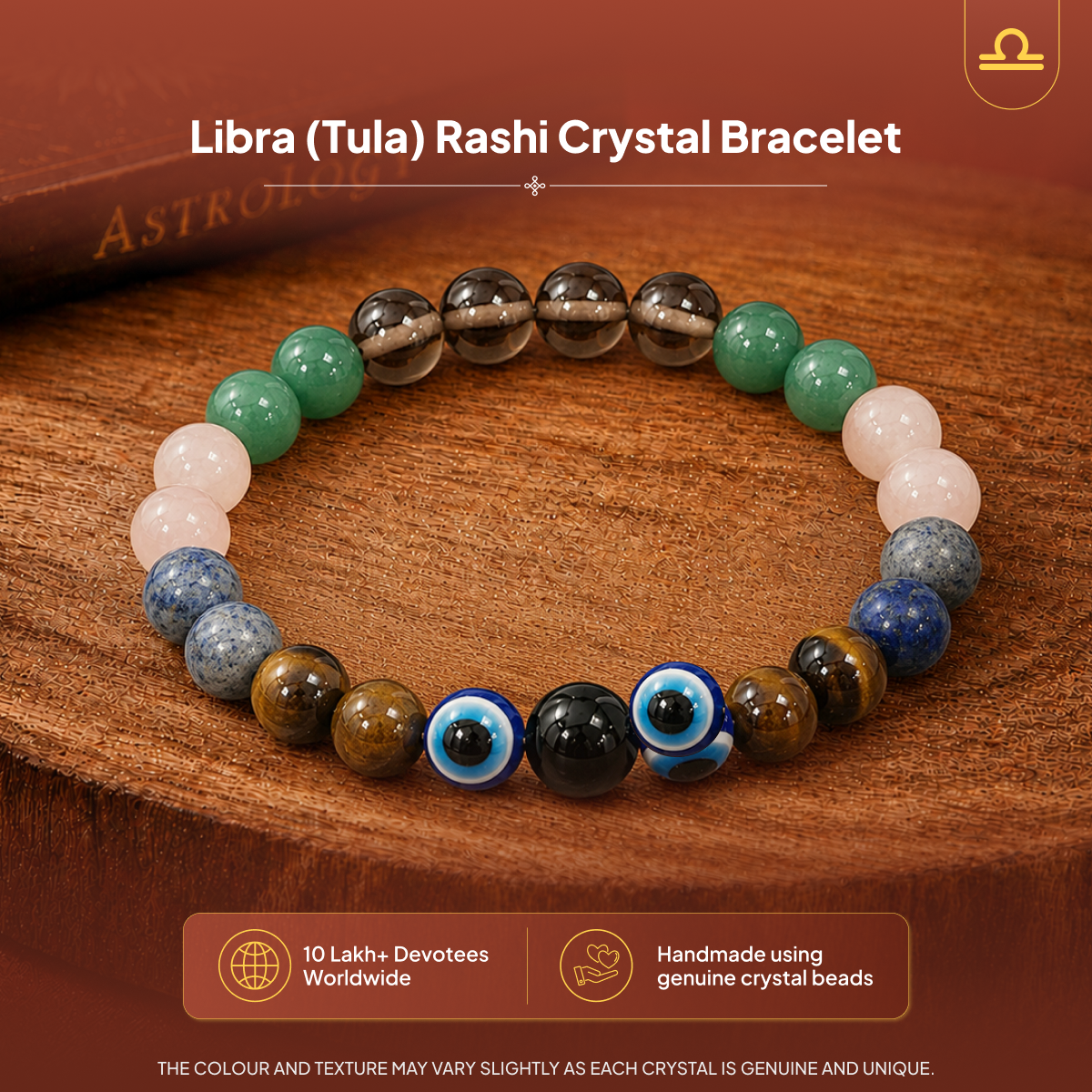 Tula (Libra) Rashi Crystal Bracelet