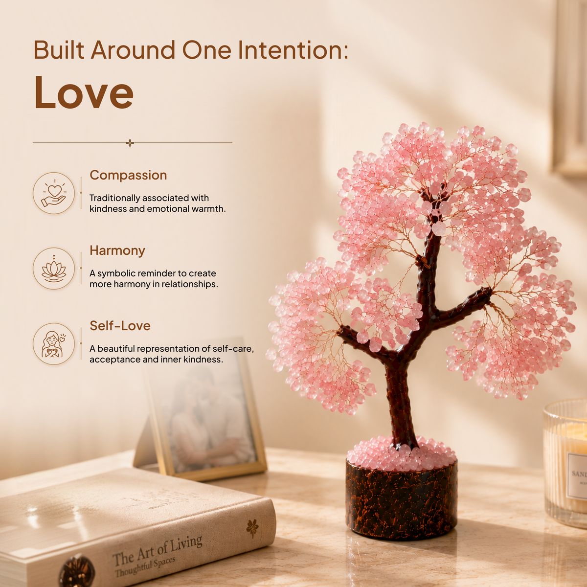 Rose Quartz Crystal Tree