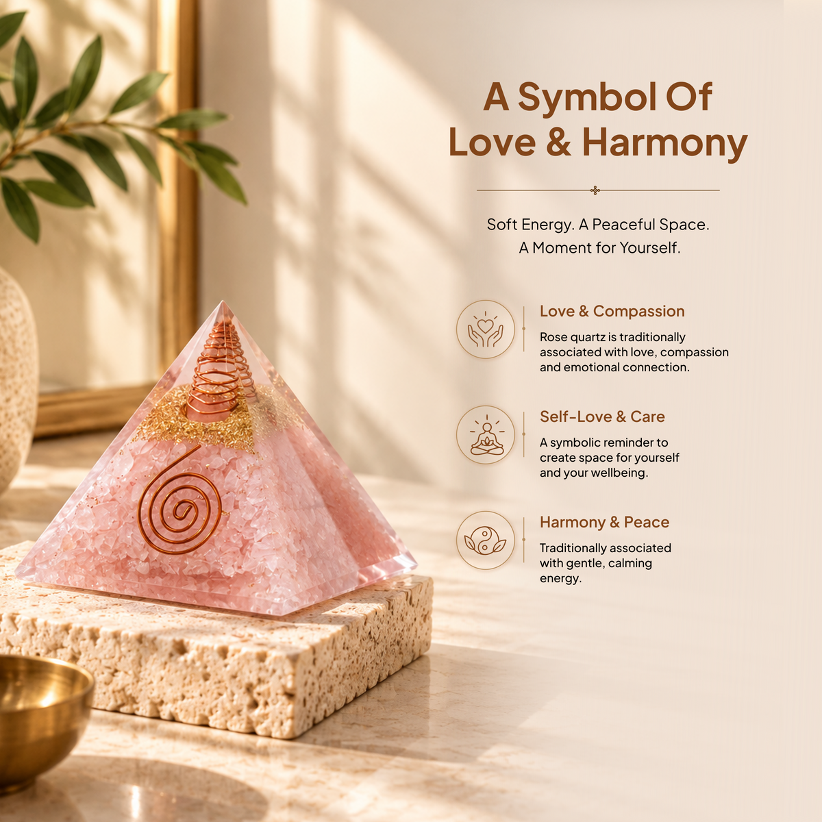 Rose Quartz Pyramid