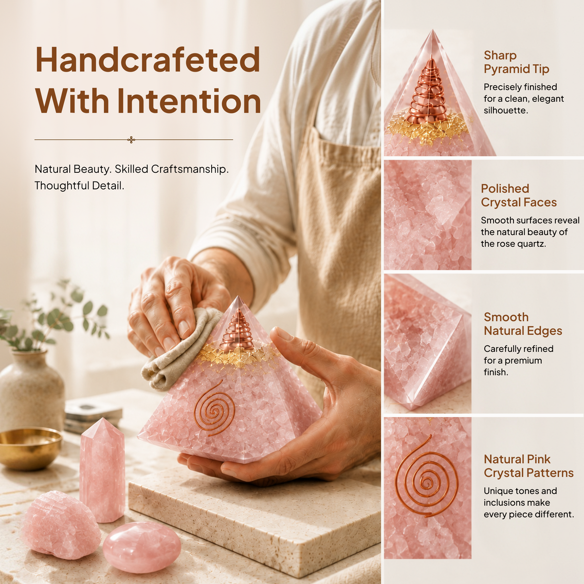 Rose Quartz Pyramid