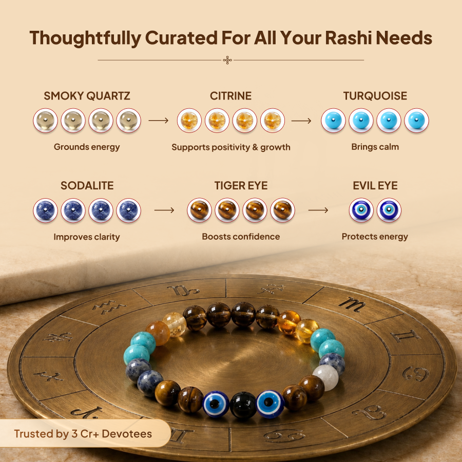 Dhanu (Sagittarius) Rashi Crystal Bracelet