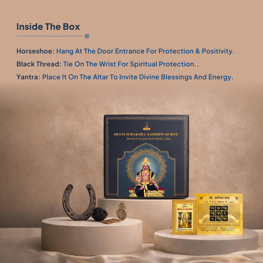 Buy Shani Suraksha Aashirwad Box – Blessed in Ujjain Temple – SriMandir ...
